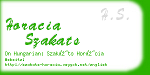 horacia szakats business card